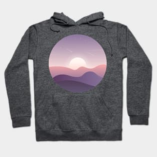 Sunrise landscape illustration Hoodie